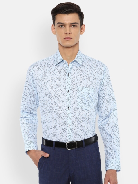

Van Heusen Men Blue Floral Printed Pure Cotton Formal Shirt