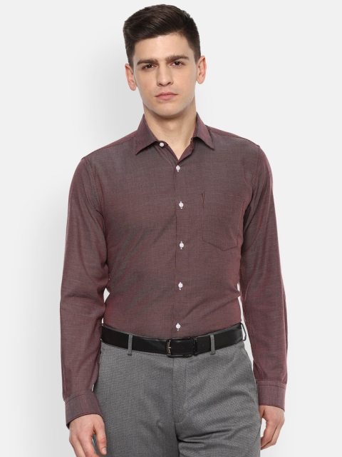 

Van Heusen Men Maroon Pure Cotton Formal Shirt