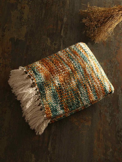 

Amoliconcepts Green, Orange & Multicolor Soft Acrylic Throw