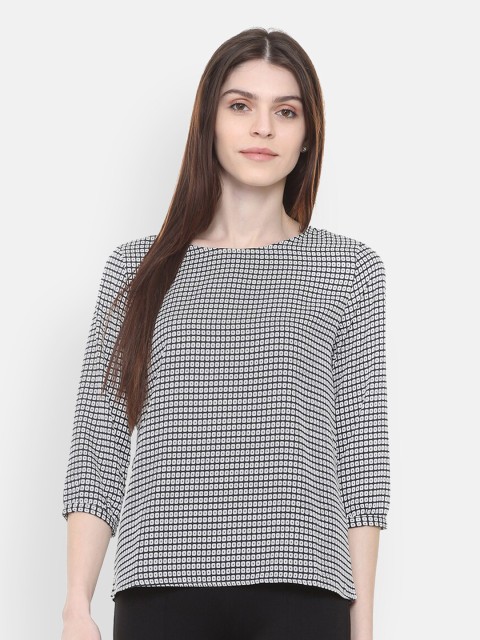 

Van Heusen Woman Black Print Top
