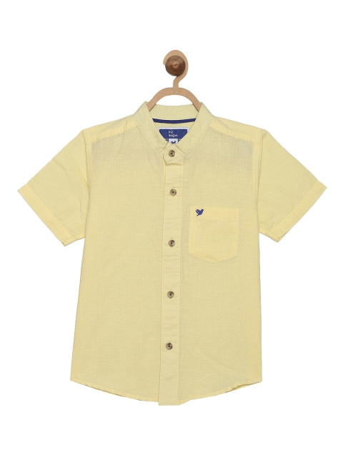 

612 league Boys Yellow Classic Casual Shirt