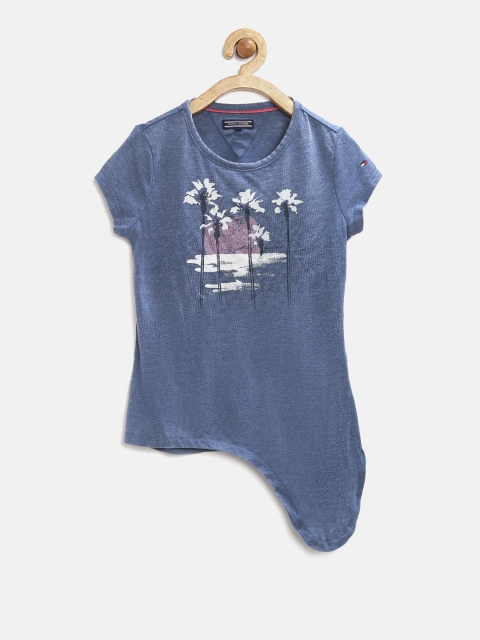 

Tommy Hilfiger Girls Blue Printed Top