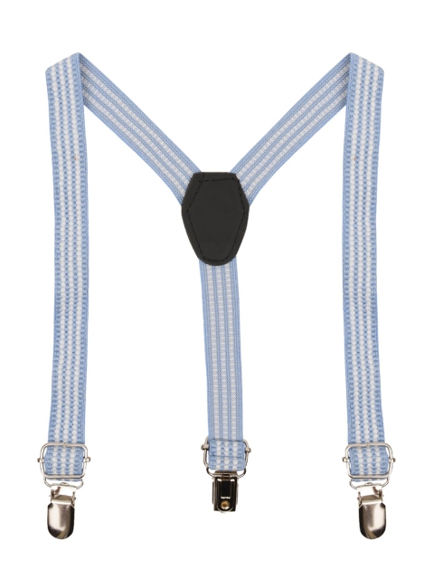 

Arendelle Boys Blue & White Striped Adjustable Y-Back Suspenders