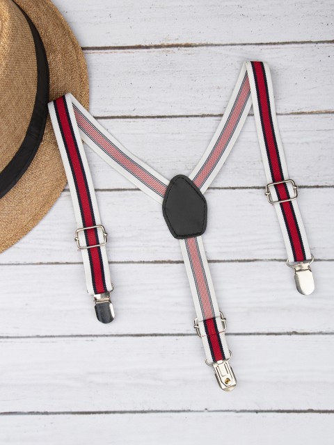 

Arendelle Boys Red & White Striped Suspenders