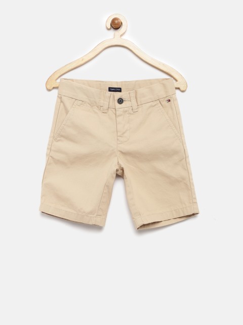

Tommy Hilfiger Boys Khaki Solid Organic Cotton Chino Shorts