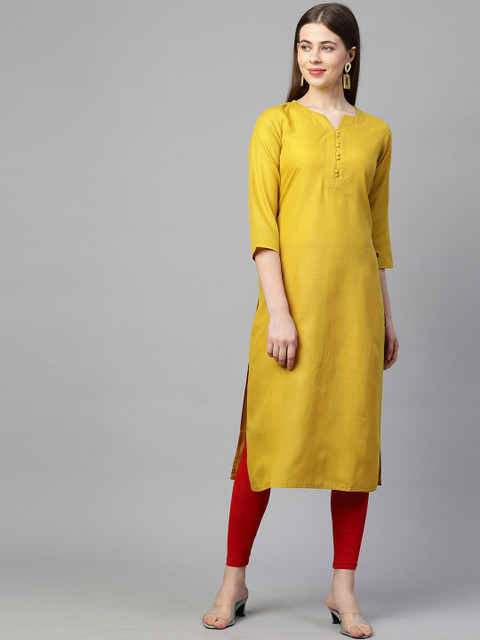 

KALINI Women Yellow Kurta
