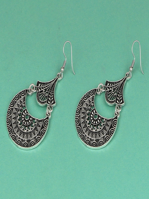 

Jewelz Silver-Toned Contemporary Drop Earrings