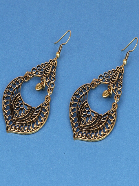 

Jewelz Gold-Toned Contemporary Drop Earrings
