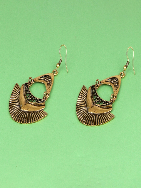 

Jewelz Gold-Toned Contemporary Drop Earrings