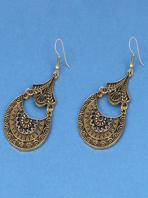 

Jewelz Gold-Toned Contemporary Drop Earrings