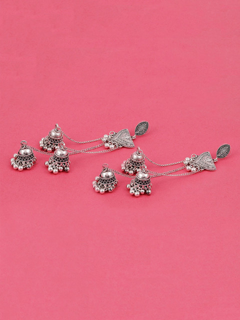 

Jewelz Silver-Toned Contemporary Drop Earrings