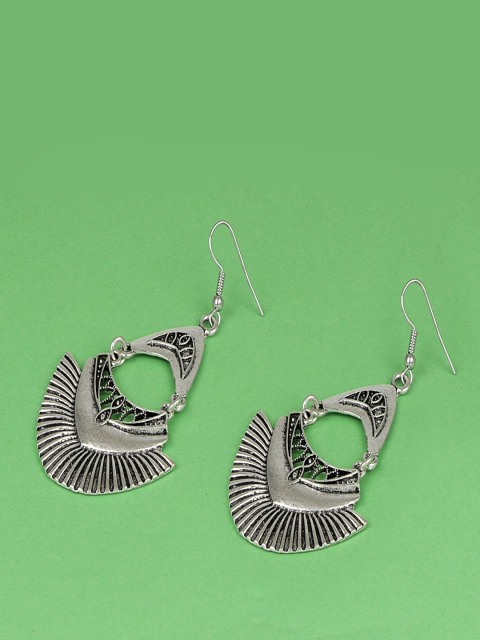 

Jewelz Silver-Toned Contemporary Drop Earrings