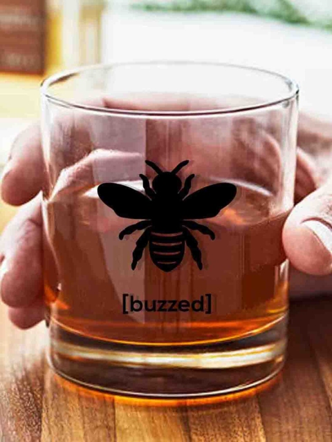 

Nutcase Transparent Printed Whisky Glass