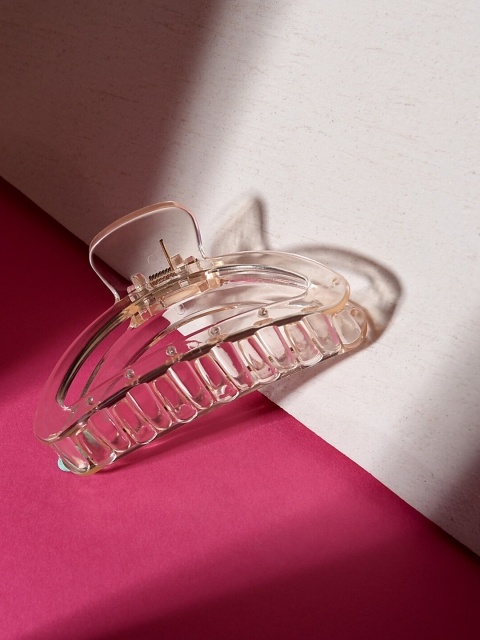 

ToniQ Women Pastel White Transparent Claw Clips