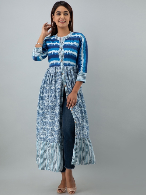 

KALINI Women Blue Dyed Anarkali Kurta