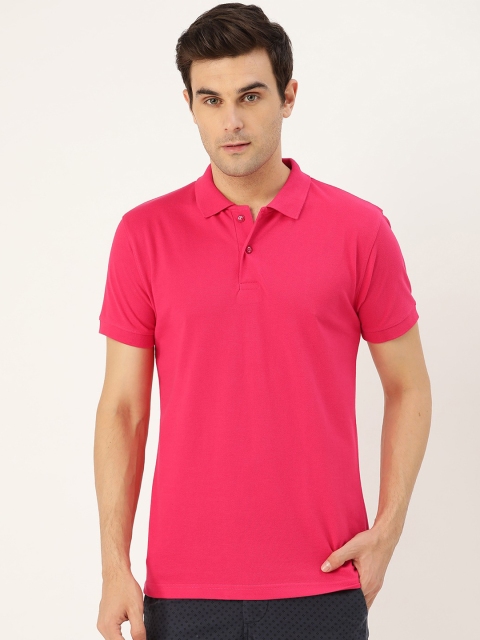 

PORTBLAIR Men Pink Polo Collar T-shirt