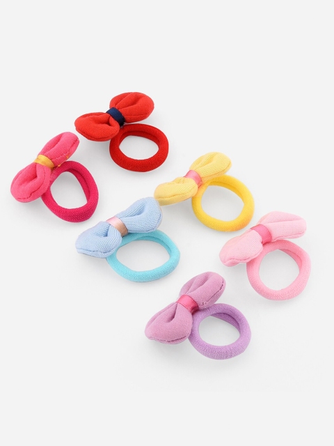 

Toniq Kids Girls Multicoloured Set of 6 Bow Ponytail Holders, Multi