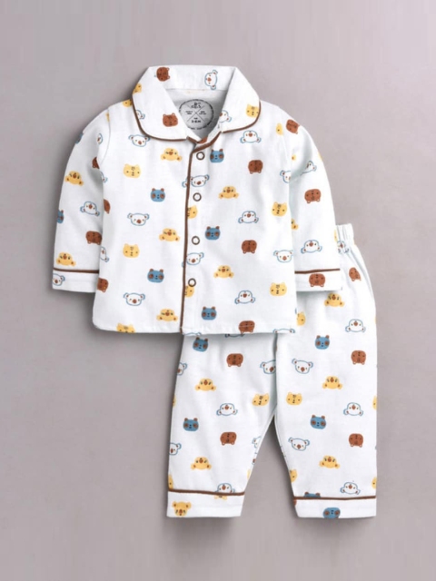 

Clt.s Kids Blue Printed Pure Cotton Night Suit