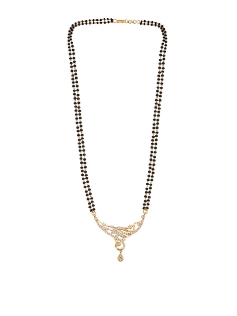 

Tistabene Floral Gold Plated & Black Mangalsutra Set