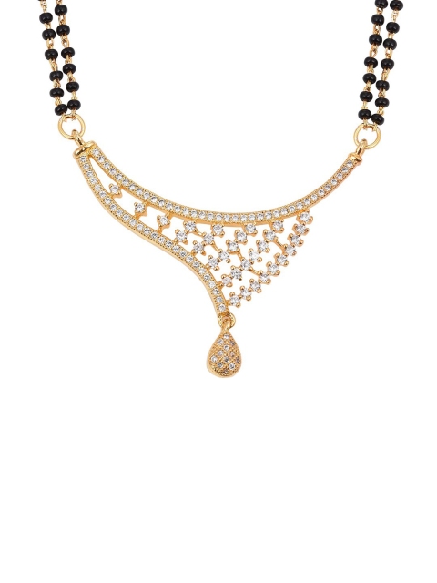 

Tistabene Black & White Gold Plated Mangalsutra Set