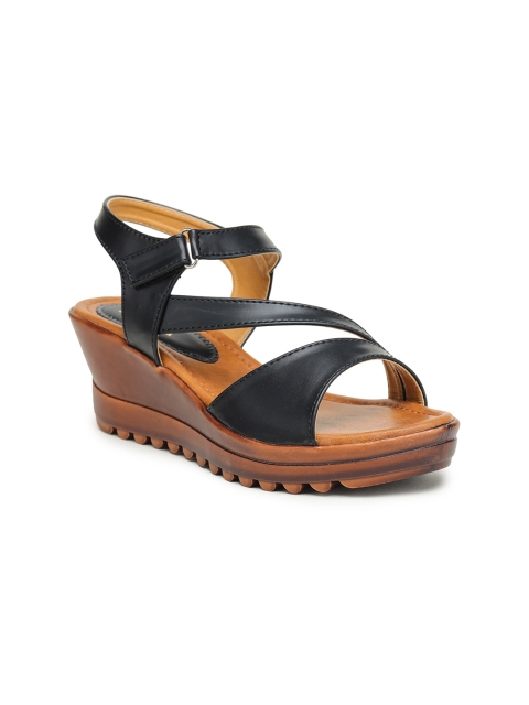 

EVERLY Women Black & Tan Comfort Sandals