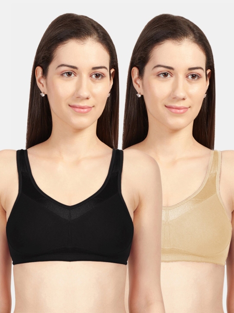 

Sonari Black & Nude-Coloured Set of 2 Non Padded Bra