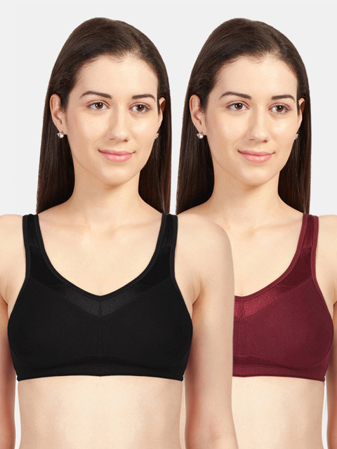 

Sonari Women Assorted Non-Padded Cut & Sew T-Shirt Bra Set Of 2