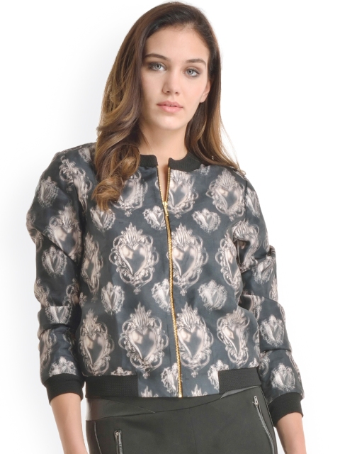 

Kazo Grey Printed Bomber Jacket