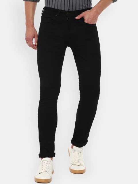 

Louis Philippe Jeans Men Black Slim Fit Mid-Rise Jeans