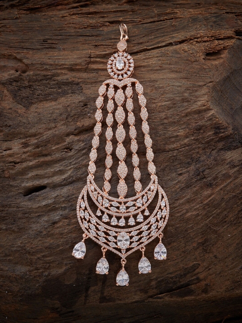 

Kushal's Fashion Jewellery Women White & Red Embellished Jhumar Passa