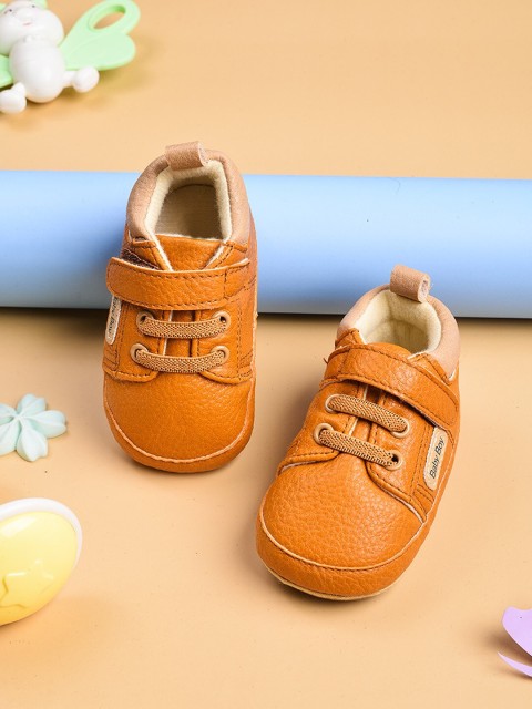 

POPLINS Infant Kids Beige Cotton Booties