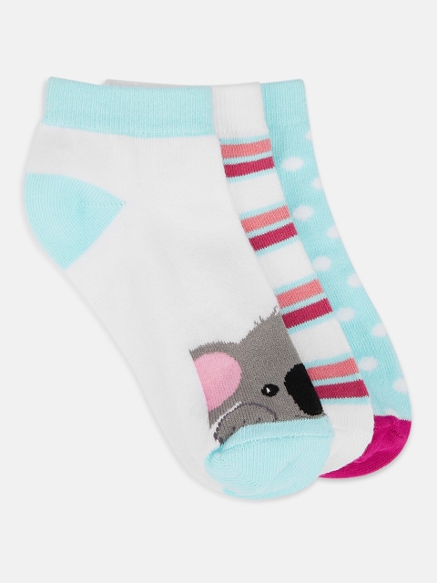 

Pantaloons Junior Girls Set of 3 Assorted Ankle Length Socks