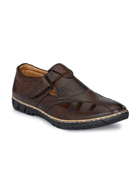 

Absolutee Shoes Men Brown & Black Shoe Style Sandals