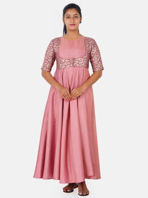 

Putchi Pink Embellished Maternity Maxi Dress