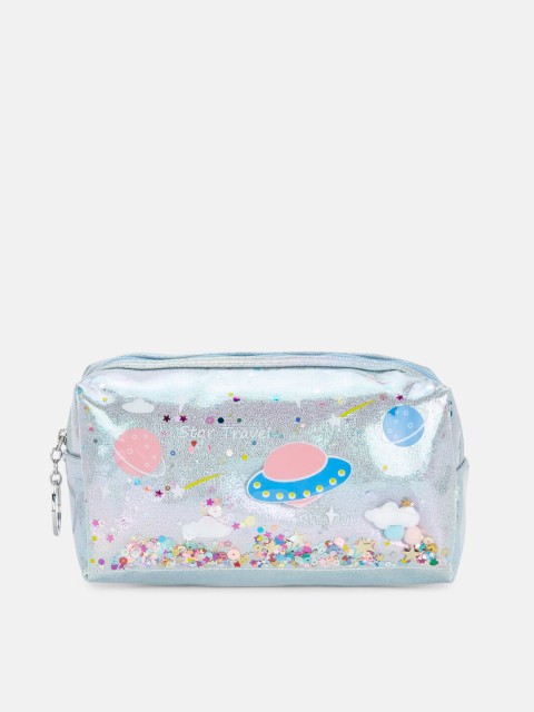 

Forever Glam by Pantaloons Women Blue & Pink Printed Travel Pouch