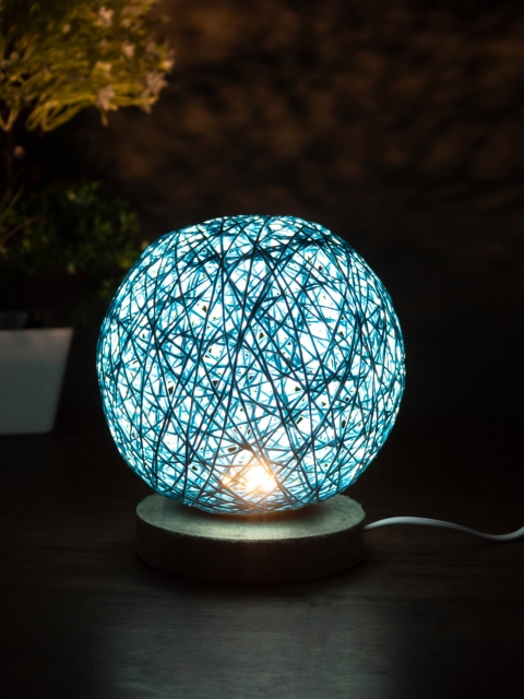 

MARKET99 Blue Handcrafted Table Lamp With Shade