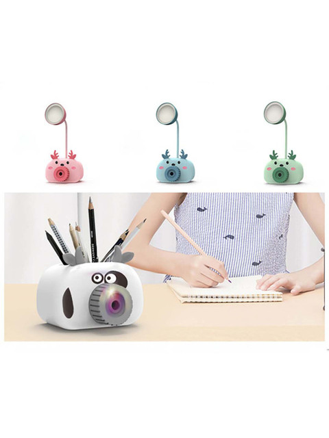 

MARKET99 Kids Green Handicraft Study Table Lamp