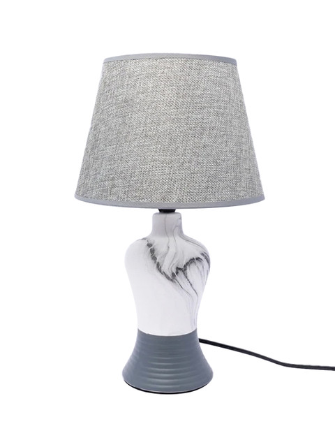 

MARKET99 White & Grey Frustum Shaped Table Lamp