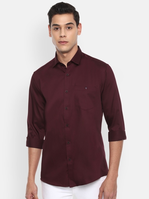 

Louis Philippe Jeans Men Maroon Slim Fit Casual Shirt