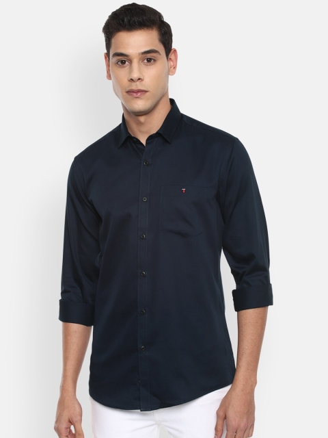 

Louis Philippe Jeans Men Navy Blue Slim Fit Pure Cotton Casual Shirt