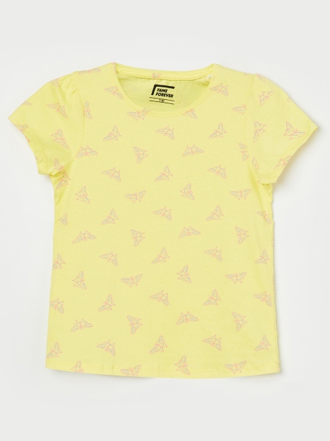 

Fame Forever by Lifestyle Yellow & Pink Print Top