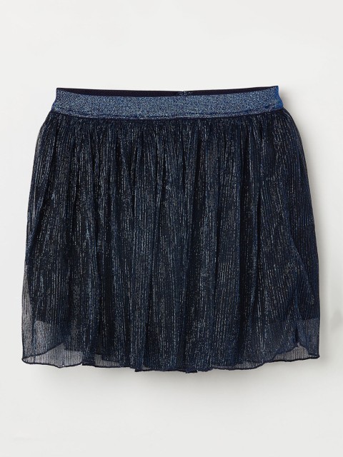 

Fame Forever by Lifestyle Girls Navy Blue Self Design A-Line Mini Skirt