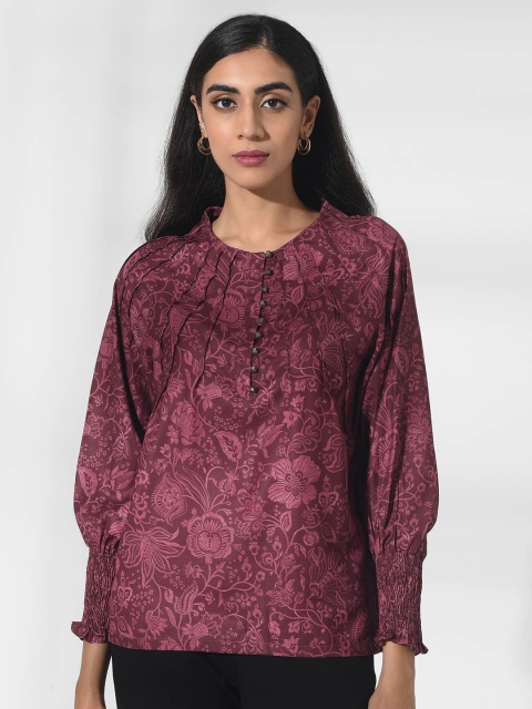 

W Women Purple Printed Top