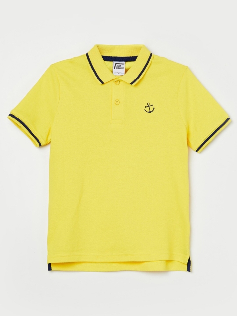 

Fame Forever by Lifestyle Boys Yellow Polo Collar Cotton T-shirt