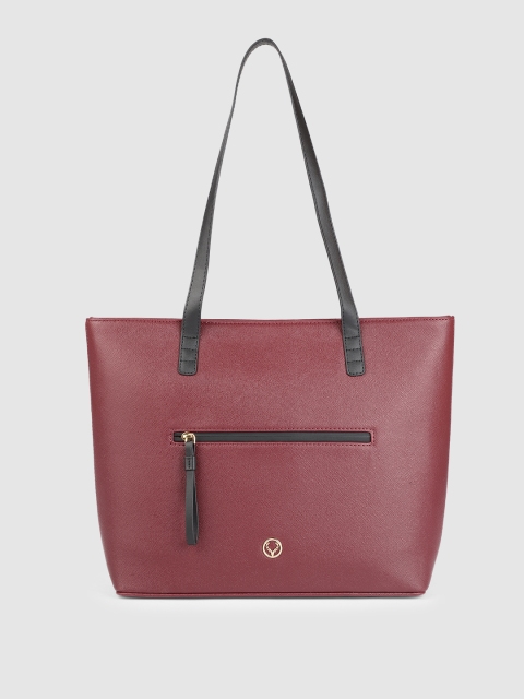 

Allen Solly Burgundy Solid Oversized Structured Shoulder Bag