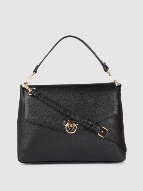 

Allen Solly Black Structured Handheld Bag