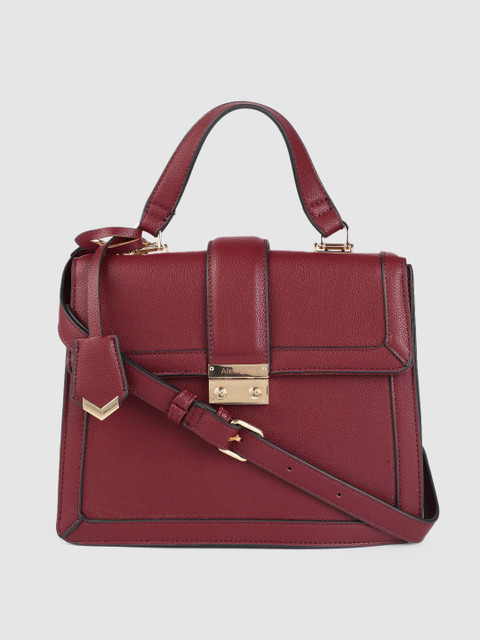 

Allen Solly Burgundy Solid Structured Satchel