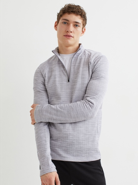 

H&M Men Grey Solid Running Top