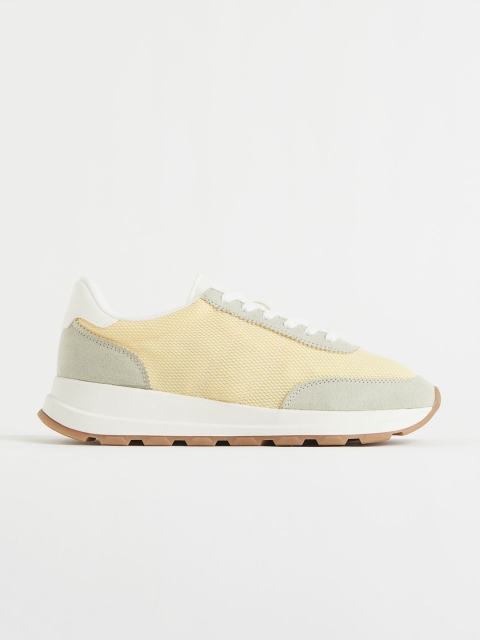 

H&M Women Yellow & Grey Colourblocked Trainers