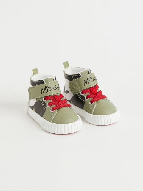 

H&M Boys Green & Red Warm-Lined Printed Hi-Tops